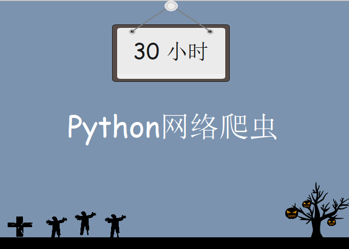 30个小时搞定Python网络爬虫，视频教程下载