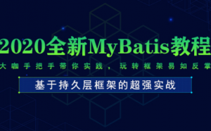 2020全新MyBatis教程 – 大咖手把手带你实践，玩转框架易如反掌，资源教程下载