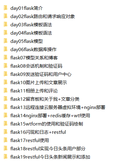 2020年_Python_Flask基础+实战全套视频 源码+课件+资料
