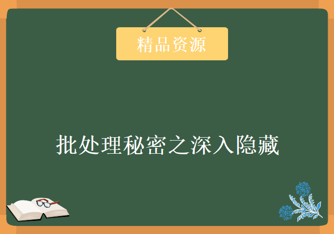 菜鸟腾飞VIP教程《批处理秘密之深入隐藏》，资源教程下载