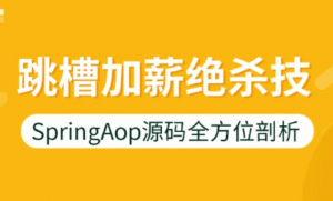 跳槽加薪绝杀技—SpringAop源码全方位剖析，资源教程下载