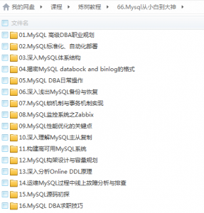 MySQL DBA从小白到大神实战，资源教程下载
