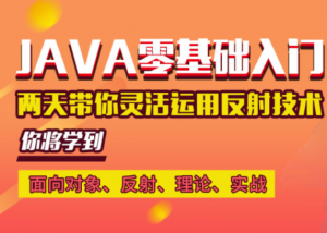 java零基础入门_两天带你灵活运用反射技术，资源教程下载