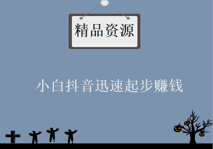 小白抖音迅速起步赚钱秘籍，独家涨粉变现技巧,资源教程下载