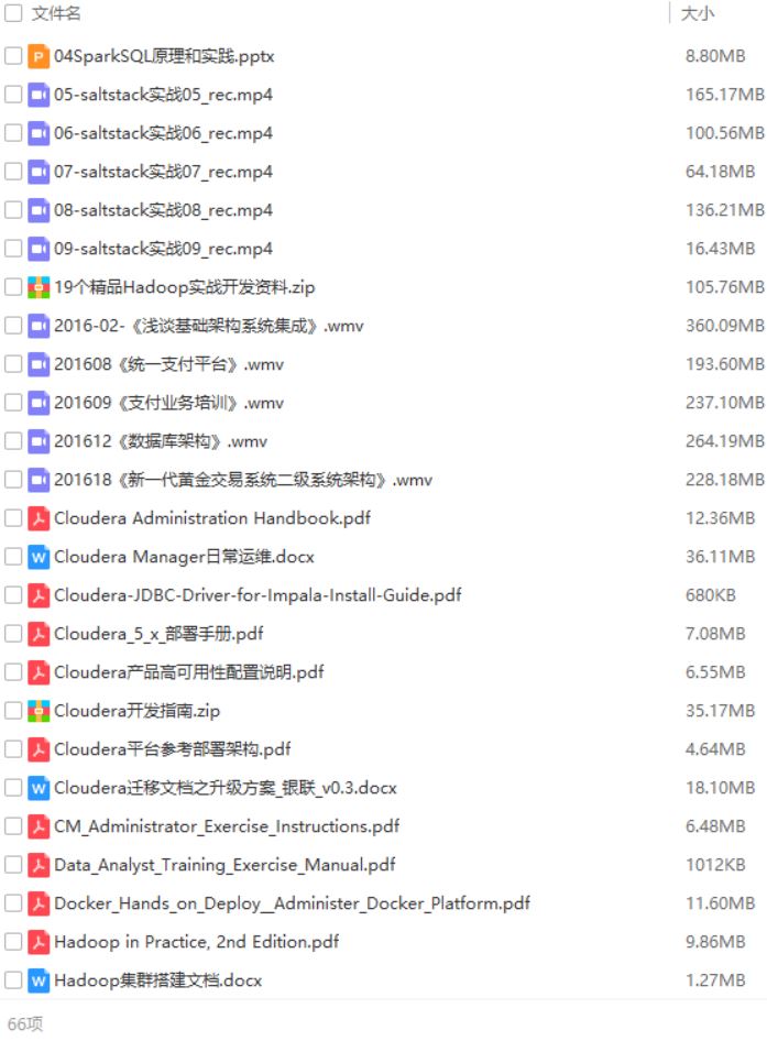 大数据云计算相关文档视频教程57G大合集